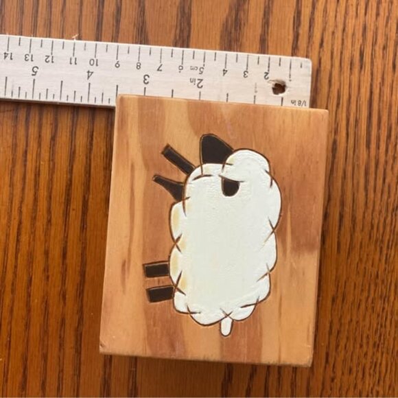 Wood Block Carved Painted Nativity Artist Signed - Picture 5 of 10